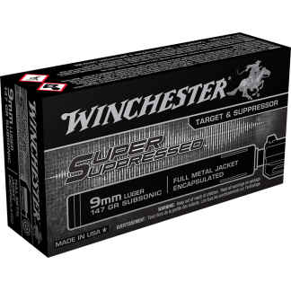 Winchester Super Suppressed 9mm 147gr: Ideal Subsonic Ammo