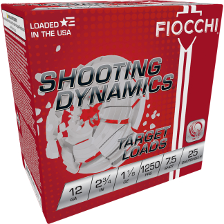 Fiocchi Shooting Dynamics 12ga 2.75" 7.5 Shot 1 1/8 oz – 250 Rounds