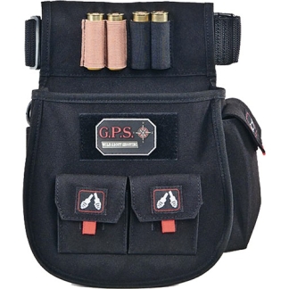 GPS DELUXE SHELL POUCH - W/ TWIN POUCHES & WEB BELT BLK