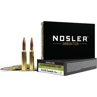 Nosler Expansion Tip Rifle Ammunition 6.5x55 120 gr. ET SP 20 rd.