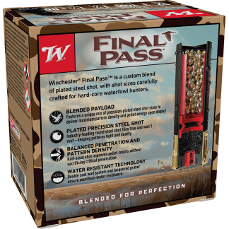Winchester Final Pass Shotgun Ammo 12 ga. 3 in. 1 1/4 oz. BB & 1.5 Blend 25 rd.