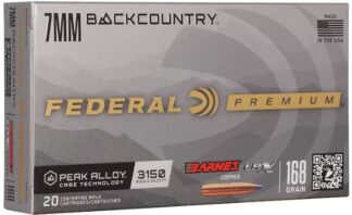 FEDERAL 7MM BACKCOUNTRY 168GR BARNES LRX COPPER 20RD/BX 10BX/CS