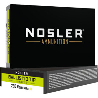 Nosler Ballistic Tip Rifle Ammunition 280 Rem. 140 gr. BT SP 20 rd.
