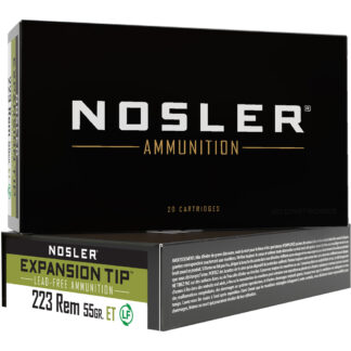 Nosler Expansion Tip Rifle Ammunition 223 Rem. 55 gr. ET SP 20 rd.