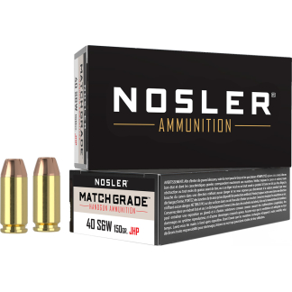 Nosler Match Grade Handgun Ammunition 40 S&W 150 gr. HG JHP 50 rd.