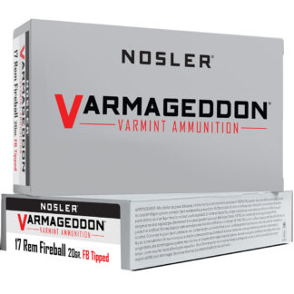 Nosler Varmageddon Rifle Ammunition 17 Rem. Fireball 20 gr. VG FBT 20 rd.