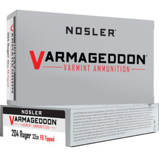 Nosler Varmageddon Rifle Ammunition 204 Ruger 32 gr. VG FBT 20 rd.