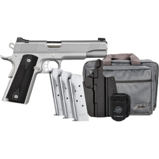 Kimber Custom LW Pistol Bundle 45 ACP 5 in. Stainless Steel 8 rd. Holster 3 Mags