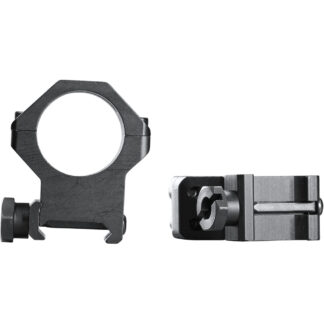 Weaver Classic 4Hole Skeleton Rings Matte Black 1" XHigh Clamshell Pack