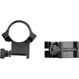 Weaver Classic Quad Lock Detachable Rings Matte Black 1" XHigh Clamshell Pack