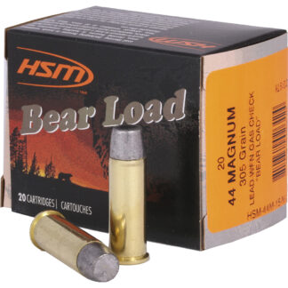 HSM Bear Load Ammunition 44 Mag. Wide Flat Nose 305 gr. 20 rd.