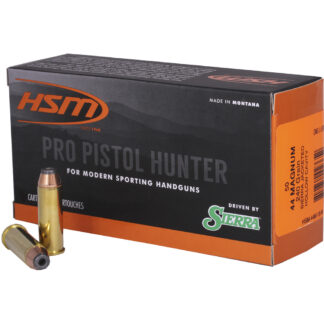 HSM Pro Pistol Hunter Ammunition 44 Mag. Sierra JHC 240 gr. 50 rd.