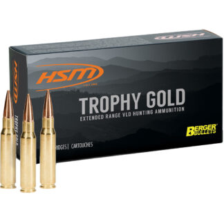 HSM Trophy Gold Rifle Ammunition 300 Win. Mag. Berger 185 gr. 20 rd.