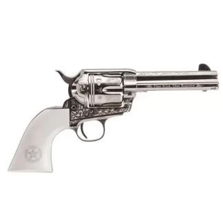 CIMARRON TEXAS RANGER FRONTIER 45LC REVOLVER NICKEL ENGRAVED