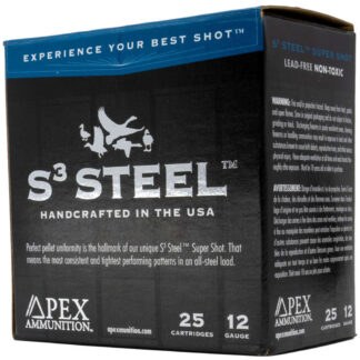 Apex Waterfowl S3 Steel Shotgun Ammo 12 ga. 3 in. 1-1/4oz #BB 25 rd