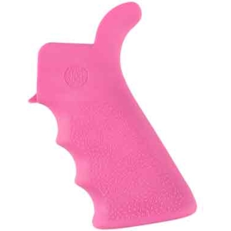 HOGUE AR-15 BEAVERTAIL GRIP - W/FINGER GROOVES PINK