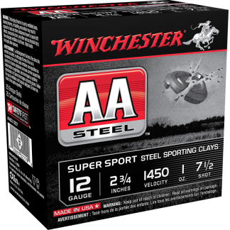 Winchester AA Steel Target Sporting Clays Load 12 ga. 2.75 in. 1 oz. 7.5 Shot 25 rd.