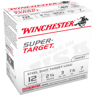 Winchester USA Super Target Steel Load 12 ga. 2.75 in. 1 1/8 oz. 7 Shot 25 rd.
