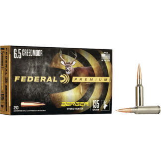 Federal Premium Rifle Ammo 6.5 Creedmoor 135 gr. Berger Hybrid Hunter 20 rd.