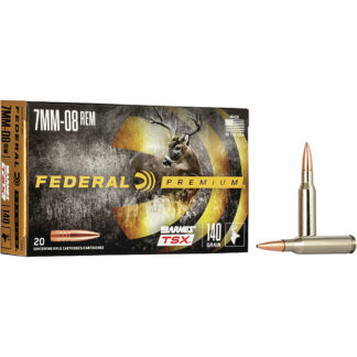 Federal Premium Rifle Ammo 7mm-08 Rem. 140 gr. Barnes TSX 20 rd.