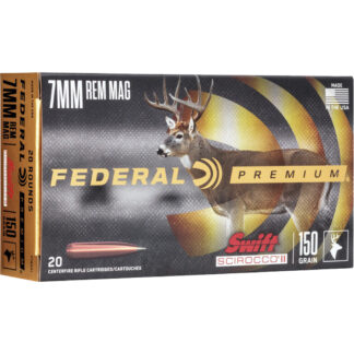 Federal Premium Rifle Ammo 7mm Rem. Mag. 150 gr. Swift Scirocco 20 rd.