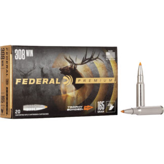 Federal Premium Rifle Ammo 308 Win. 165 gr. Trophy Bonded Tip 20 rd.