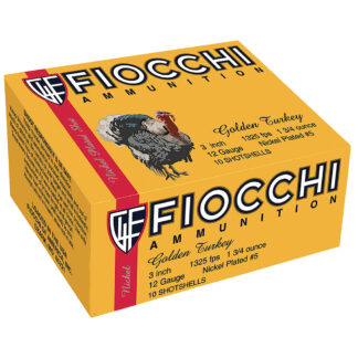 Fiocchi Golden Turkey Shotgun Ammo 12 ga. 3 in. 1 3/4 oz. 6 Shot 10 rd.