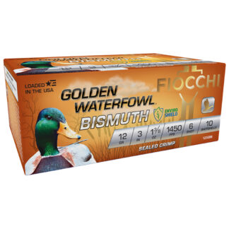 Fiocchi Golden Waterfowl Bismuth Shotgun Ammo 12 ga. 3 in. 1 3/8 oz. 6 Shot 10 rd.