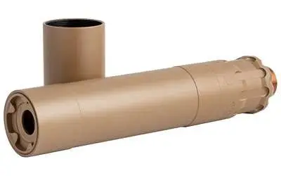 178428-14261893.webp | ATFirearms Rugged Suppressors Obsidian 45 FDE suppressor showing ADAPT modular sections and Flat Dark Earth finish