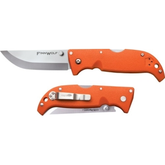 COLD STEEL FINN WOLF 3.5" BLZ - ORANGE CLIP FOLDER W/TRI-AD LK
