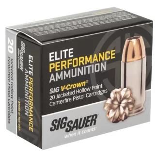 SIG SAUER V-CROWN 45ACP 185GR JHP 20RD BX 200RD CASE