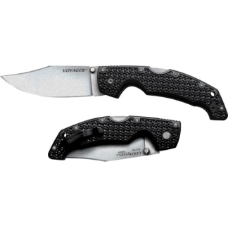 COLD STEEL LARGE VOYAGER 4" - PLAIN EDGE BLADE CLIP FOLDER