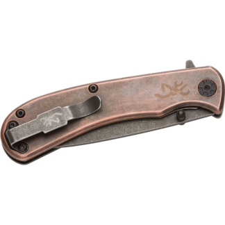 BROWNING KNIFE RIVET FOLDER - 3" COPPER W/FINGER FLIPPER