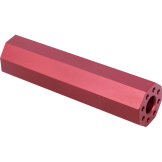 GUNTEC AR15 FAKE SUPPRESSOR - 4.5" 1/2X28 THREADS RED