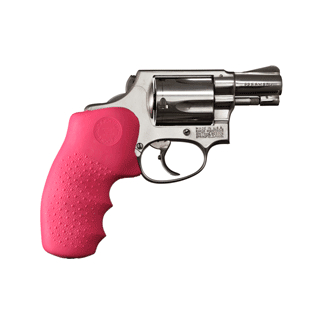 HOGUE GRIPS S&W J FRAME RUBBER - ROUND BUTT MONOGRIP PINK