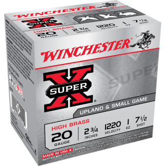 Winchester Super-X High Brass Heavy Game Load 20 ga. 2.75 in. 1 oz. 7.5 Shot 25 rd.