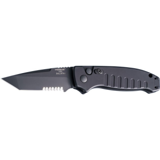 HOGUE BALLISTA-I BUTTON AUTO - TANTO PRT. SERRATED MATTE BLK
