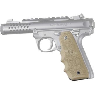 HOGUE GRIPS RUGER 22/45 MKIV - RUBBER GRIPS/FINGER GROOVE FDE