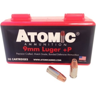 ATOMIC 9MM LUGER +P 124GR JHP - 50RD 10BX/CS