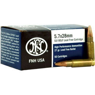 FN 5.7X28 27GR LEAD FREE JHP - SS195LF 50RD 40BX/CS