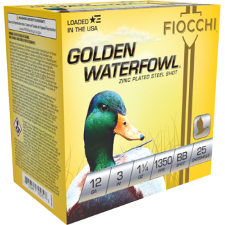 FIOCCHI GOLDEN WATERFOWL 12GA - 3" 1-1/4OZ #BB 25RD 10BX/CS