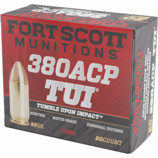 FORT SCOTT 380 ACP 95GR TUI - SOLID COPPER 20RD 25BX/CS