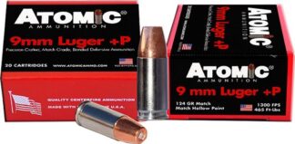ATOMIC 9MM LUGER +P 124GR JHP - 20RD 10BX/CS