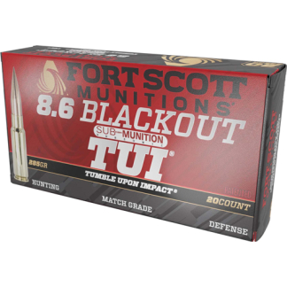 FORT SCOTT 8.6 BLACKOUT 285GR - TUI SOLID COPPER 20RD 10BX/C