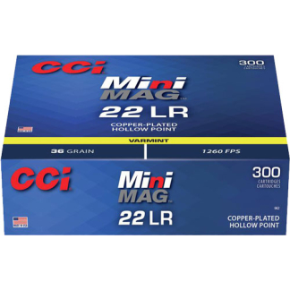 CCI MINI-MAG 22LR 36GR PLATED - HP 1260FPS 300RD 10BX/CS