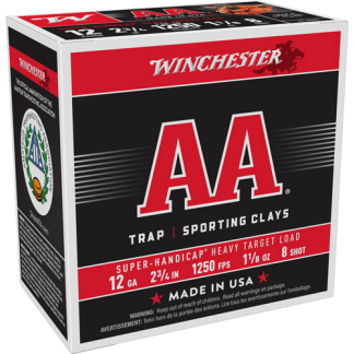 WINCHESTER AA 12GA 2.75" - 1-1/8OZ #8 1250FPS 250RD CASE