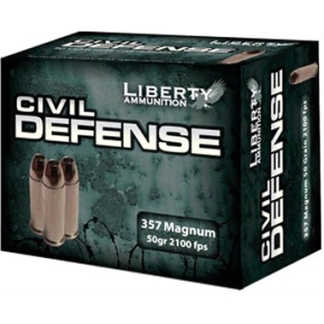 LIBERTY CIVIL DEFENSE 357 MAG - 50GR HP 20RD 10BX/CS