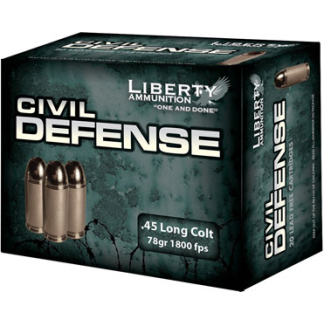 LIBERTY CIVIL DEFENSE 45 LC - 78GR HP 20RD 10BX/CS