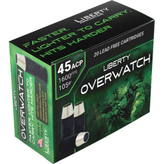 LIBERTY OVERWATCH 45 ACP - 105GR HP 20RD 10BX/CS