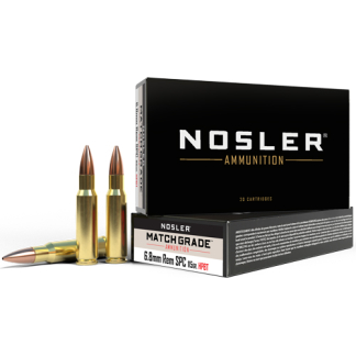 NOSLER MATCH GRADE 6.8 SPC - 168GR CC HPBT 20RD 10BX/CS